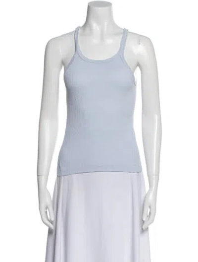 Pre-owned Re/done Scoop Neck Sleeveless Top In Blue