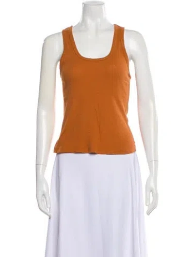 Pre-owned Re/done Scoop Neck Sleeveless Top In Brown