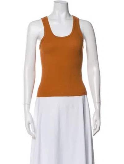 Pre-owned Re/done Scoop Neck Sleeveless Top In Brown