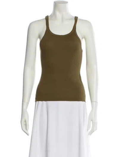 Pre-owned Re/done Scoop Neck Sleeveless Top In Green