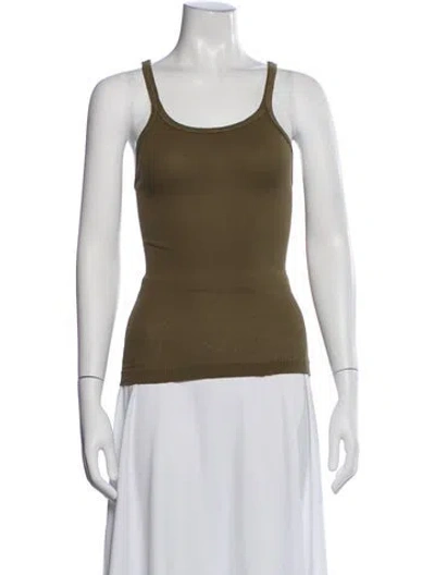 Pre-owned Re/done Scoop Neck Sleeveless Top In Green