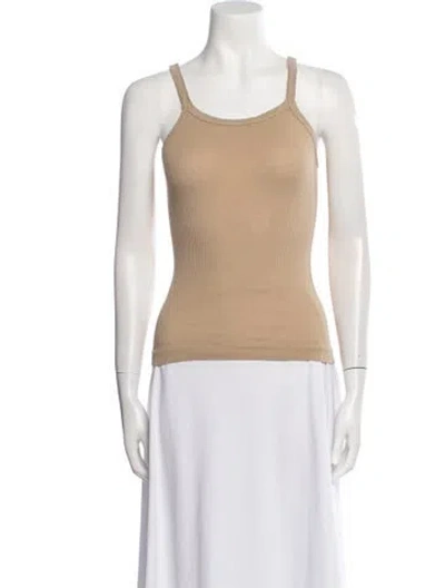 Pre-owned Re/done Scoop Neck Sleeveless Top In Neutral