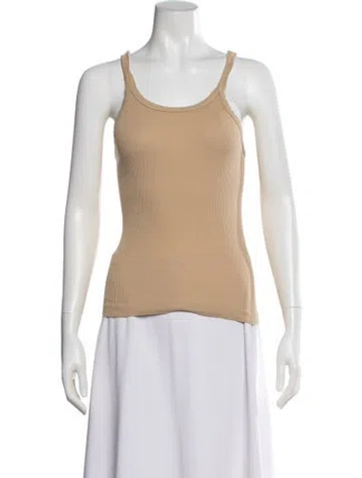 Pre-owned Re/done Scoop Neck Sleeveless Top In Neutral