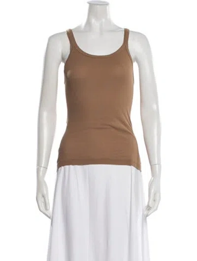Pre-owned Re/done Scoop Neck Sleeveless Top In Neutral