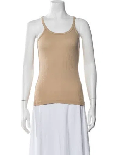 Pre-owned Re/done Scoop Neck Sleeveless Top In Neutral