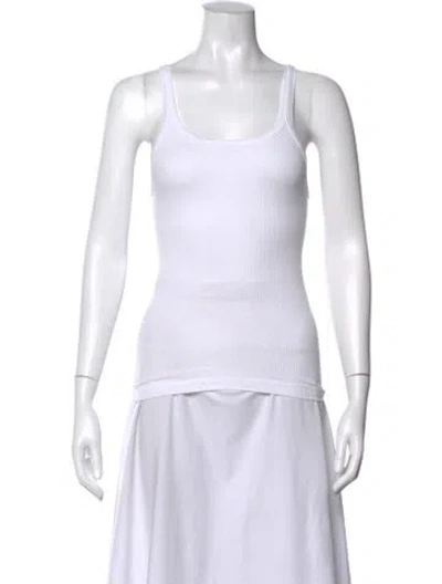 Pre-owned Re/done Scoop Neck Sleeveless Top In Neutral
