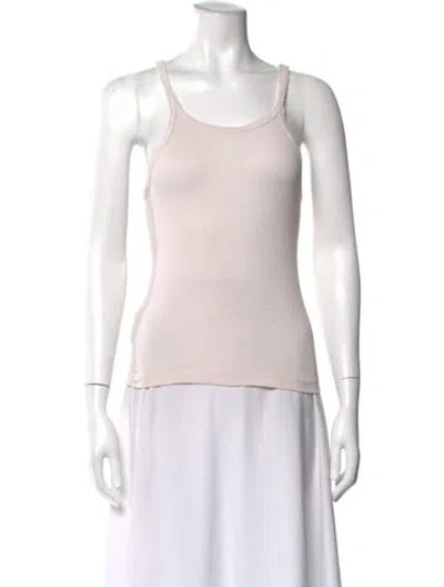 Pre-owned Re/done Scoop Neck Sleeveless Top In Neutral