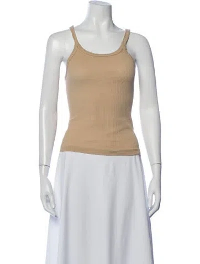 Pre-owned Re/done Scoop Neck Sleeveless Top In Neutrals