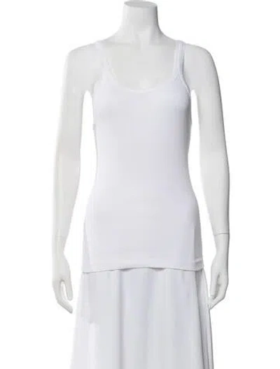 Pre-owned Re/done Scoop Neck Sleeveless Top In White