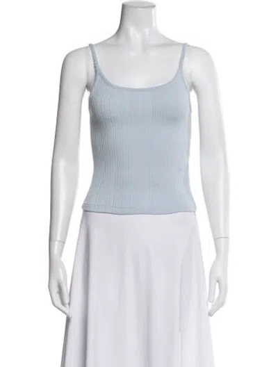 Pre-owned Re/done Scoop Neck Sleeveless Top In White