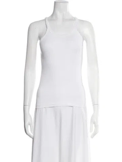 Pre-owned Re/done Scoop Neck Sleeveless Top In White