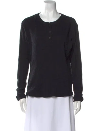Pre-owned Re/done Scoop Neck Sweater In Black