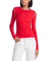 Re/done Contrast-stitch Long-sleeve Tee In Red