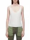 Re/done Sheer Spaghetti Strap Tank In White In White
