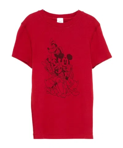 Re/done X Disney Graphic-print T-shirt In Red