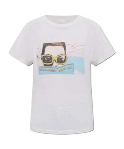Re/done Short-sleeved T-shirt In White