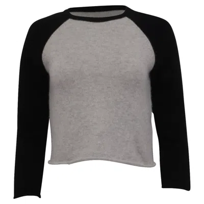 Pre-owned Re/done Shrunken Baseball Raglan T-shirt In Grey Cashmere
