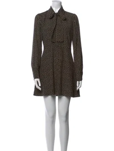 Pre-owned Re/done Silk Mini Dress In Black