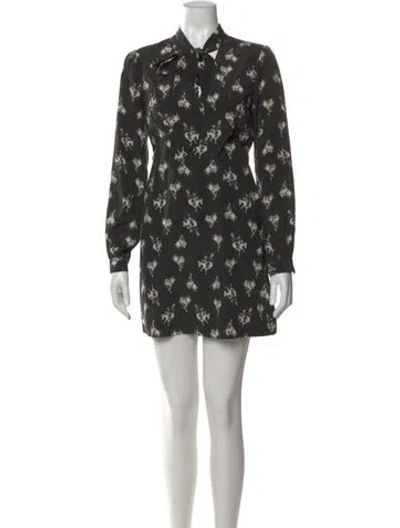 Pre-owned Re/done Silk Mini Dress In Black
