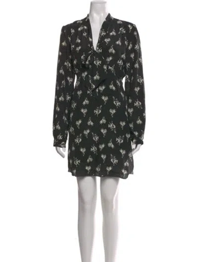 Pre-owned Re/done Silk Mini Dress In Black
