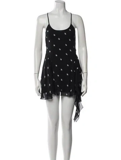 Pre-owned Re/done Silk Mini Dress In Green