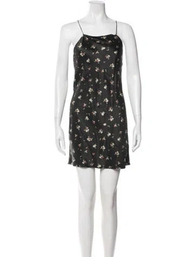 Pre-owned Re/done Silk Mini Dress In Green