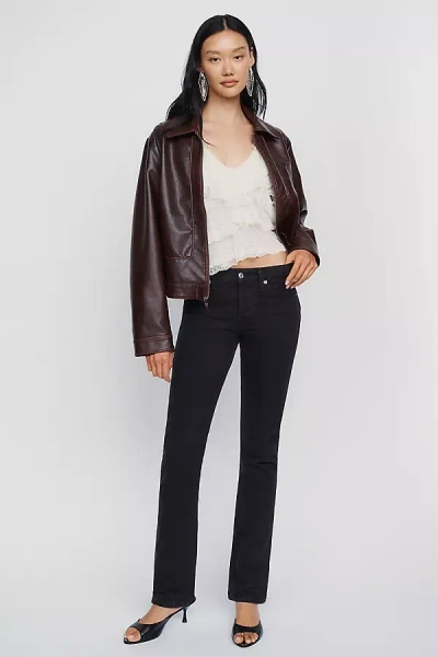 Re/done Sim Cig Low-rise Straight-leg Jeans In Black