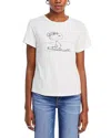 Re/done Ski Snoopy Graphic Classic Tee In Vintage White In White