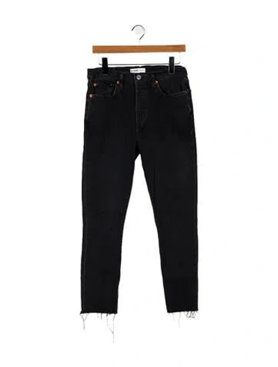 Pre-owned Re/done Skinny Leg Pants In Black