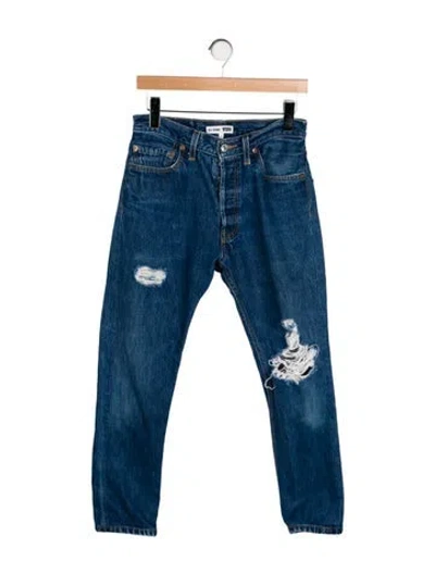 Pre-owned Re/done Skinny Leg Pants In Blue
