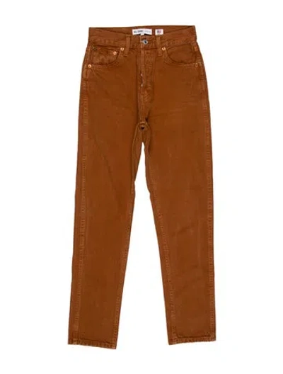 Pre-owned Re/done Skinny Leg Pants In Brown