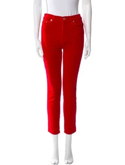 Pre-owned Re/done Skinny Leg Pants In Red
