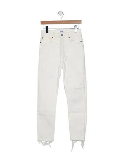 Pre-owned Re/done Skinny Leg Pants In White