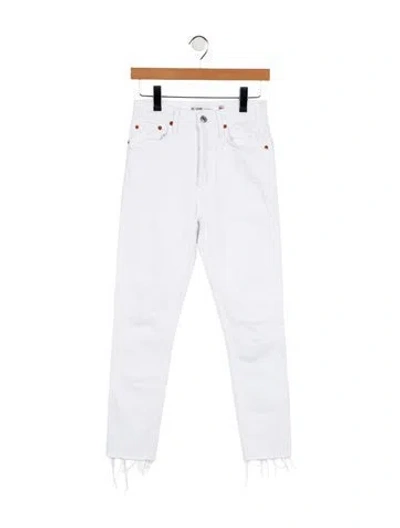 Pre-owned Re/done Skinny Leg Pants In White