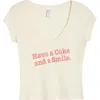 Re/done Skye Graphic Cotton T-shirt In White