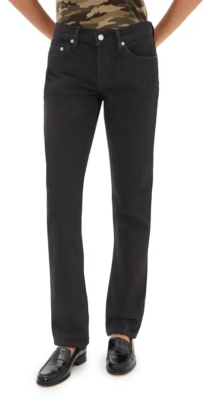 Re/done Slim Cigarette Jeans Washed Black