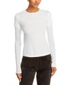 Re/done Slim Layer Long Sleeve Tee In White