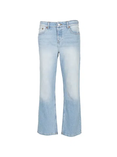 Re/done Slim-fit Straight-leg Cropped Jeans In Animal Print