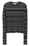 Re/done Space Dye Stripe Rib Wool Sweater In Multi