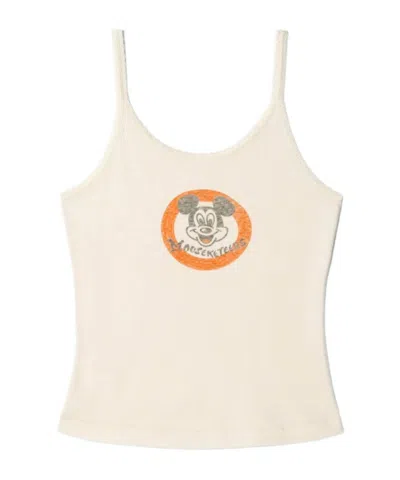 Re/done Spaghetti-strap Camisole In Neutral