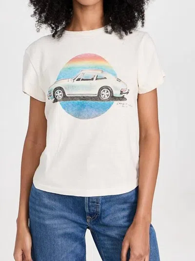 Re/done Stanley Mouse Car Classic Tee In Vintage White