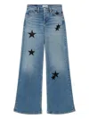 Re/done Star-details Wide-leg Jeans In Blue