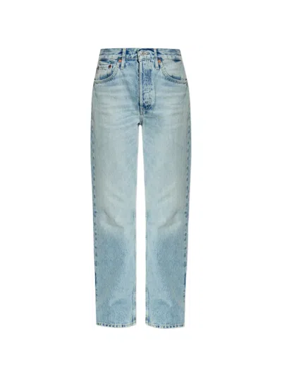 Re/done Star-patch Jeans In Blue