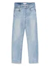 Re/done Stove Pipe Jeans In Blue