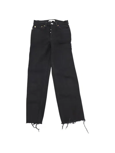 Pre-owned Re/done Stove Pipe Jeans In Black
