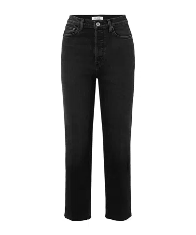 Re/done Straight Jeans In Black