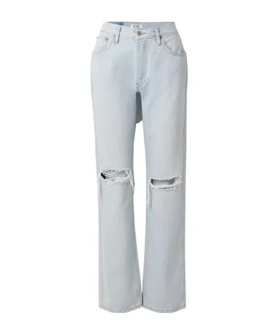 Re/done Straight Jeans In Blue