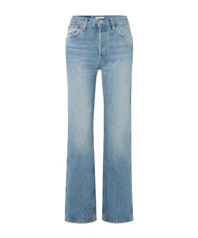 Re/done Straight Jeans In Blue