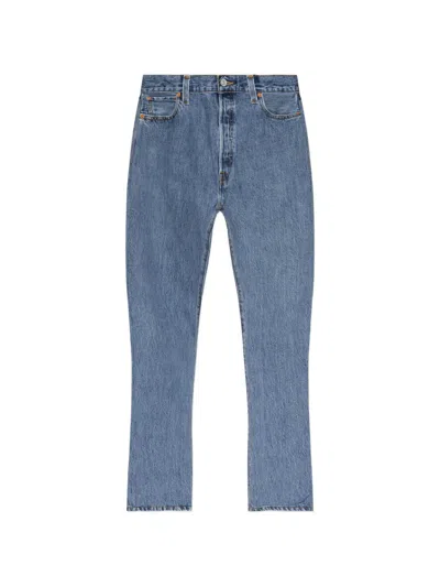 Re/done Straight Jeans In Blue