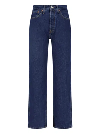 Re/done Straight Jeans In Blue